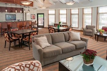 Finely furnished club room for important entertaining